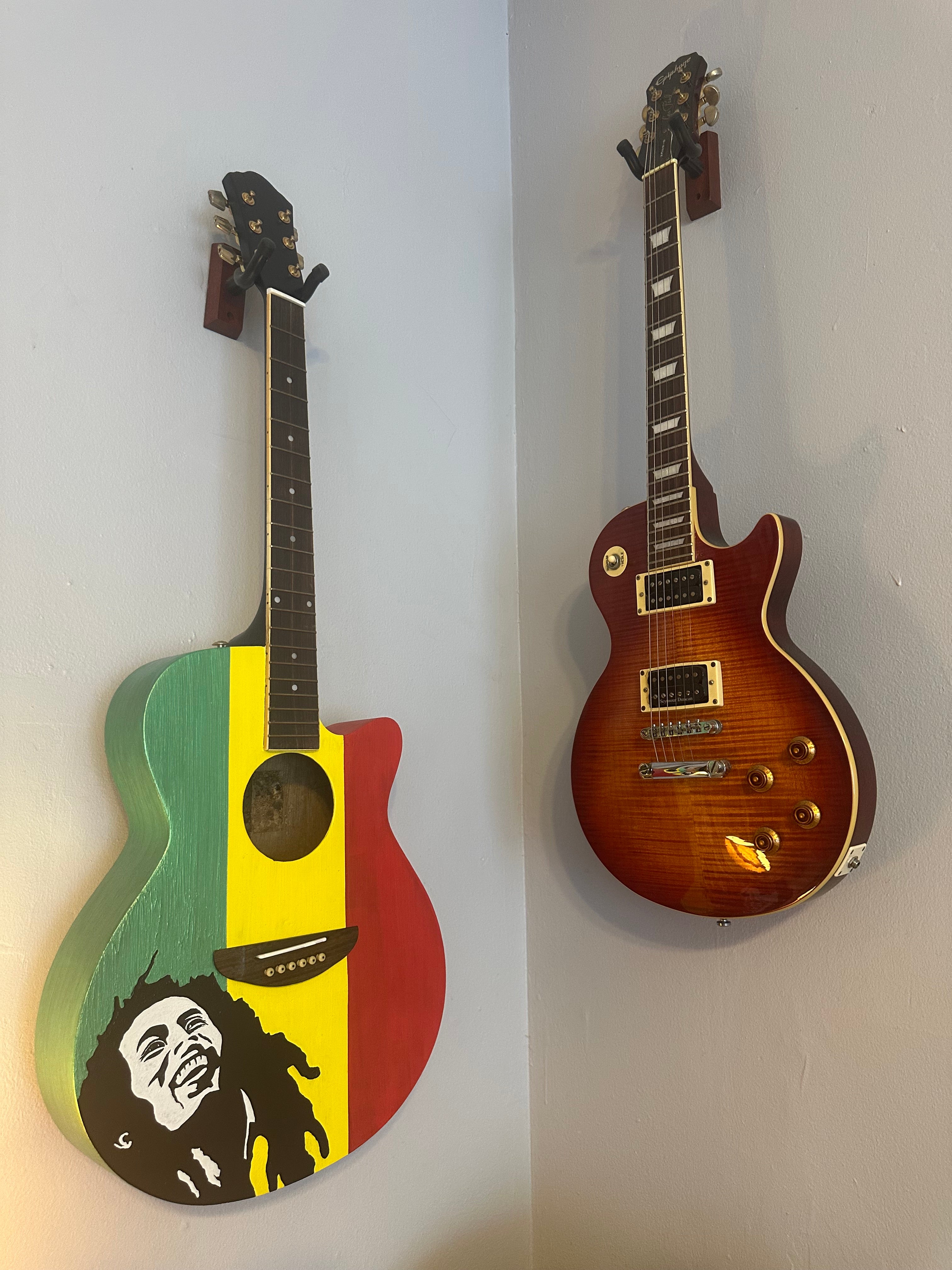 Bob Marley Restored Hand-Painted Guitar