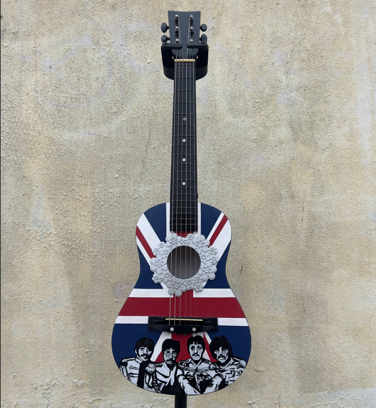 The Beatles Restored Hand-Painted Guitar