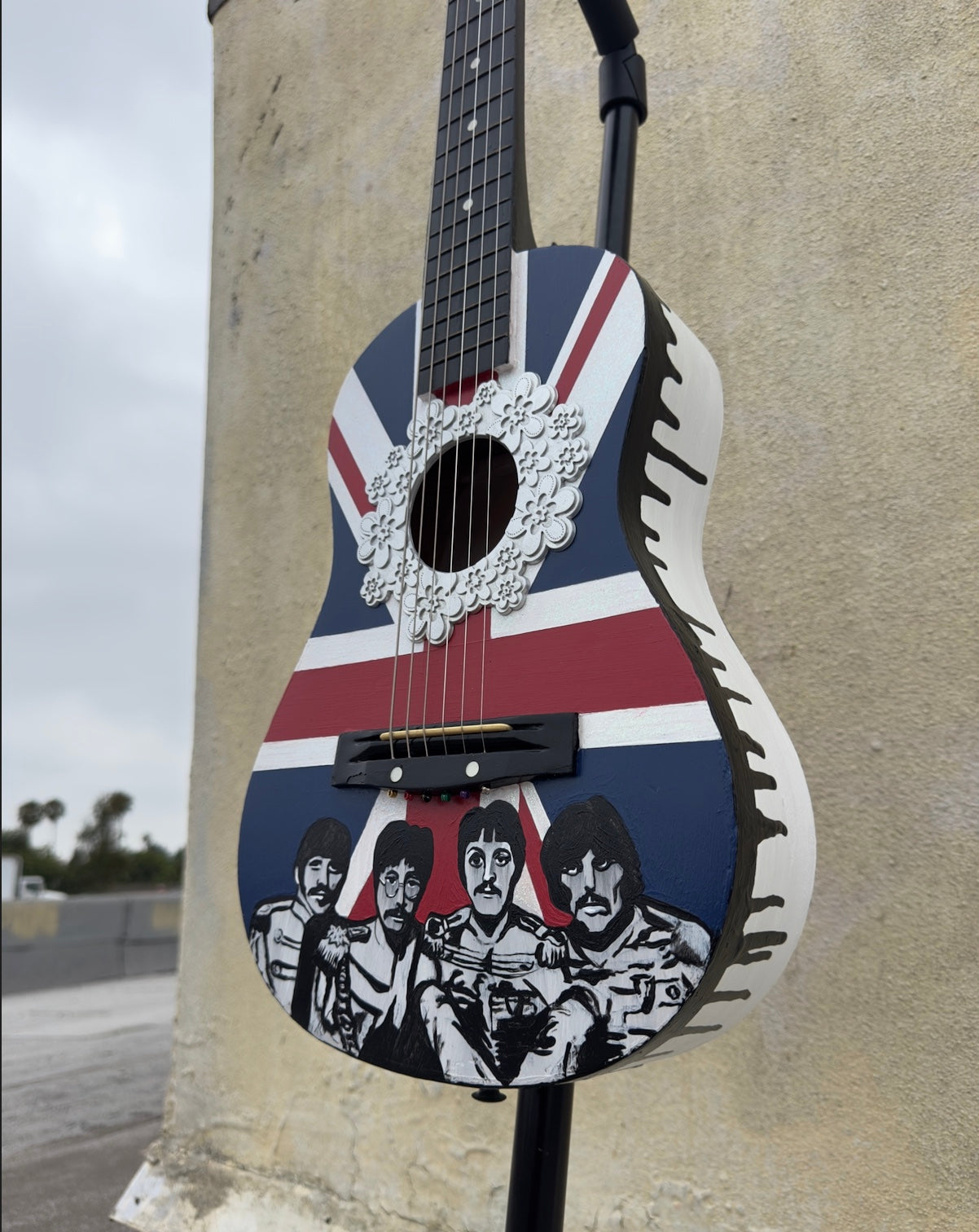The Beatles Restored Hand-Painted Guitar