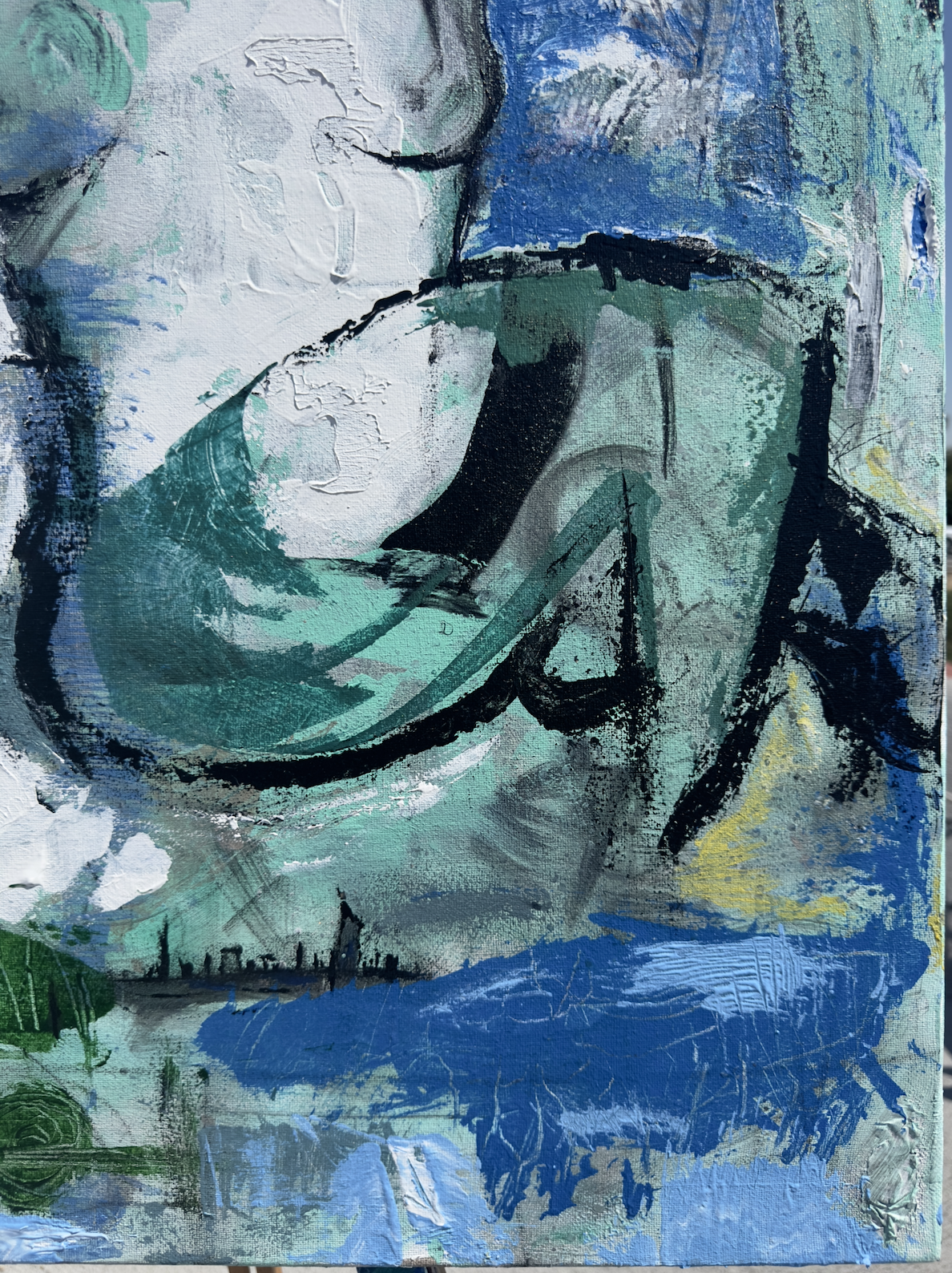 "The Soft Reign of Green and Grace" - 24 X 30 Acrylic on Canvas