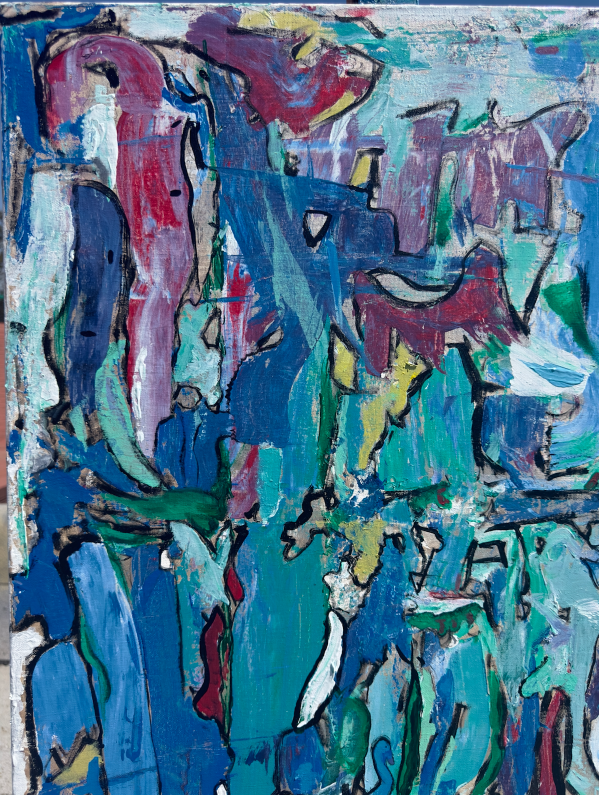 "Folks on Tour of the Imaginal Arena" 24 x 30 Acrylic on Canvas