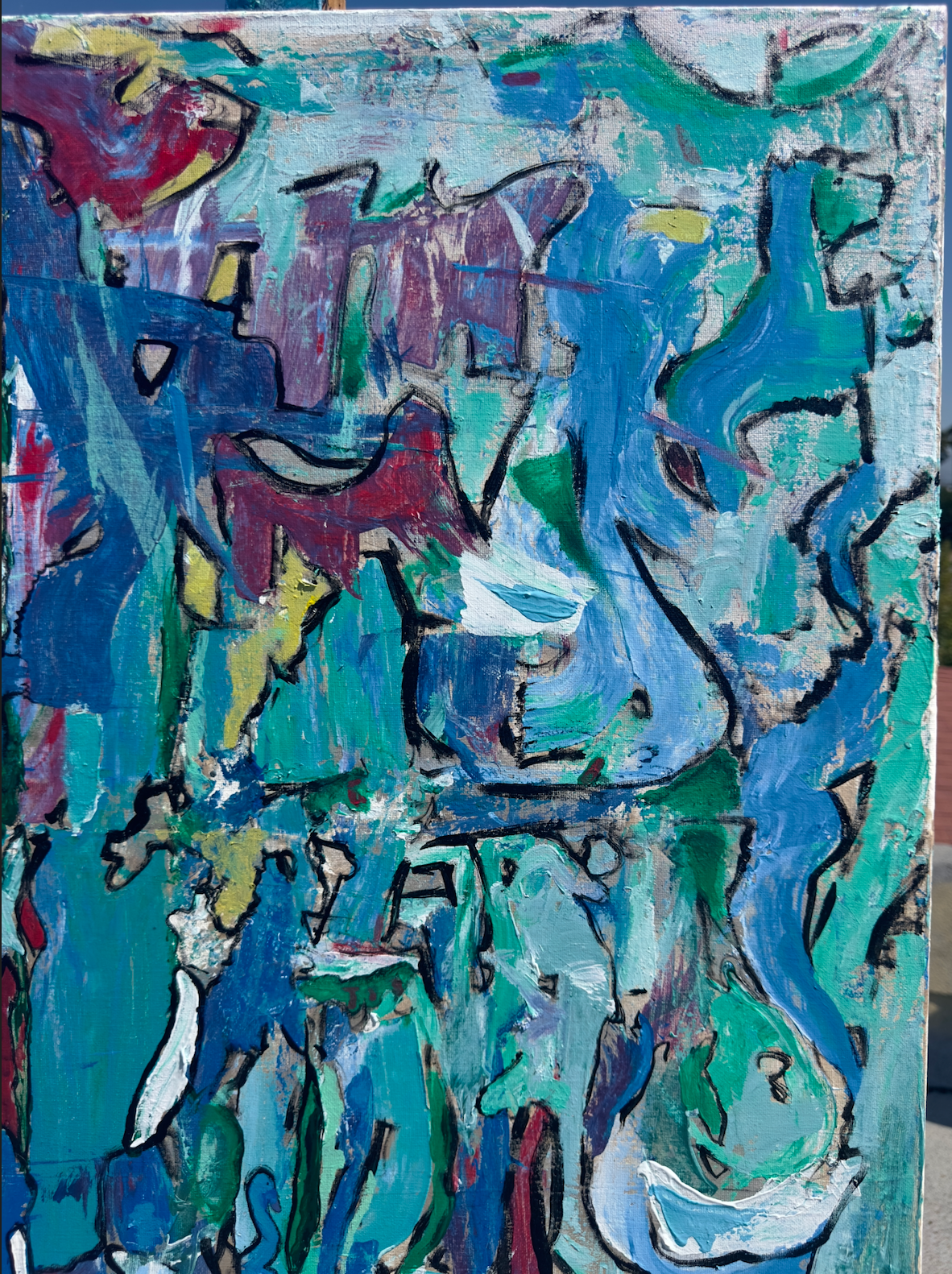 "Folks on Tour of the Imaginal Arena" 24 x 30 Acrylic on Canvas