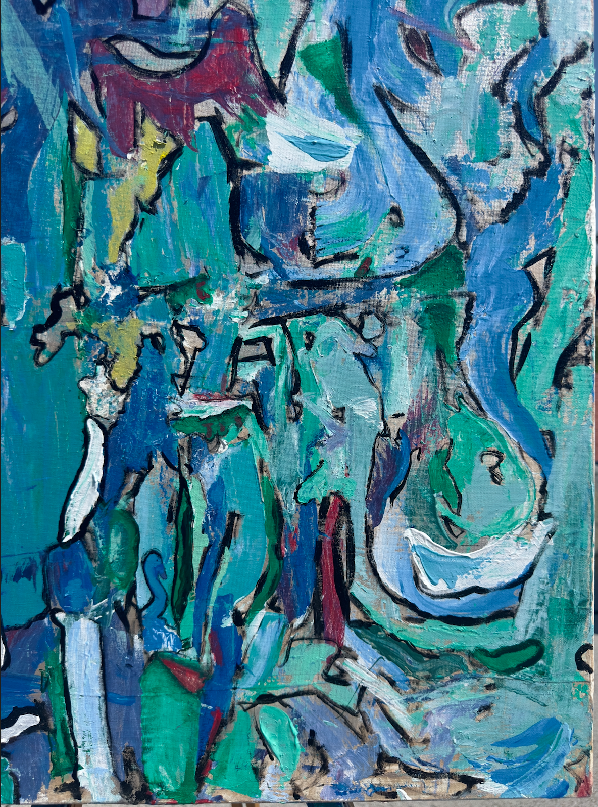 "Folks on Tour of the Imaginal Arena" 24 x 30 Acrylic on Canvas