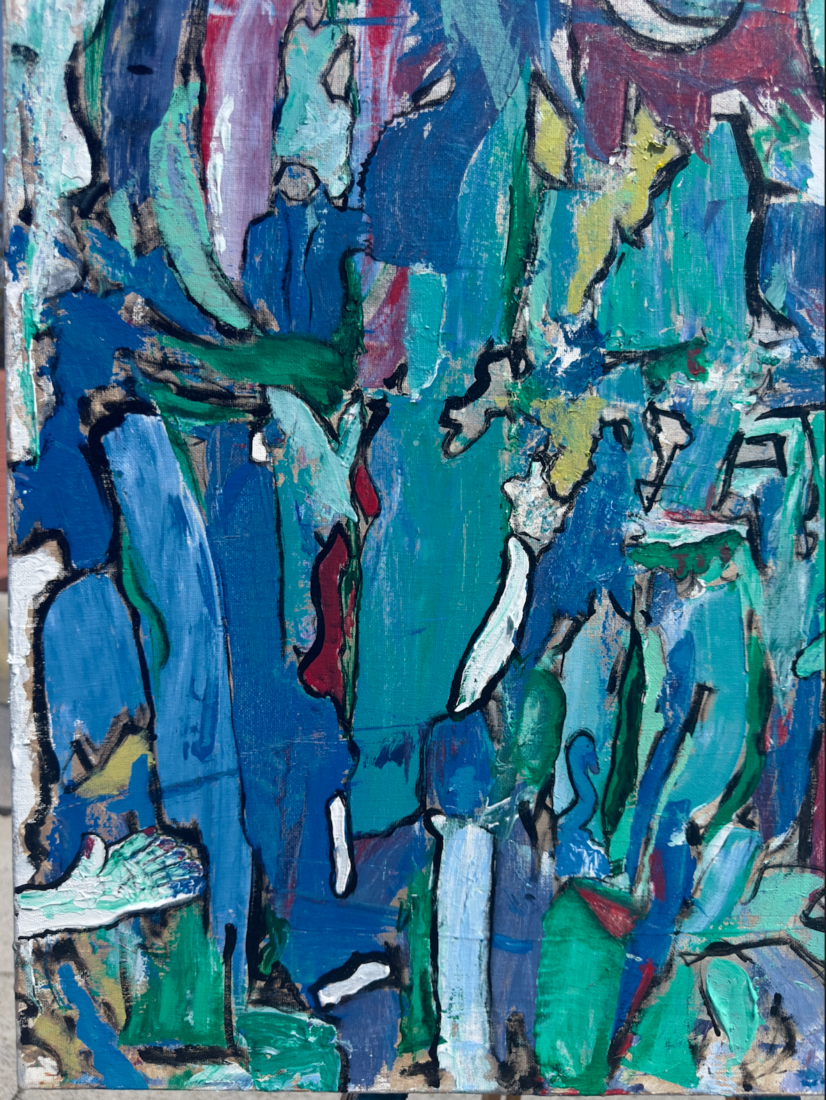 "Folks on Tour of the Imaginal Arena" 24 x 30 Acrylic on Canvas