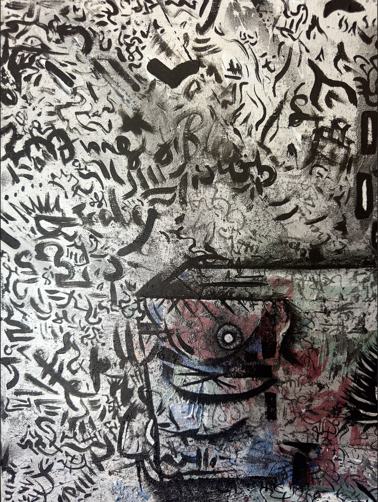 "Glyphcurrent" 24 x 30 Acrylic on Canvas