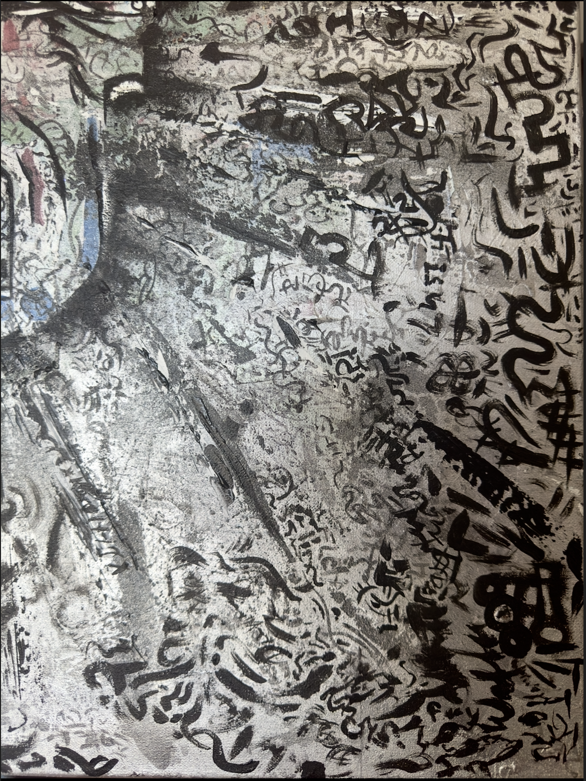 "Glyphcurrent" 24 x 30 Acrylic on Canvas