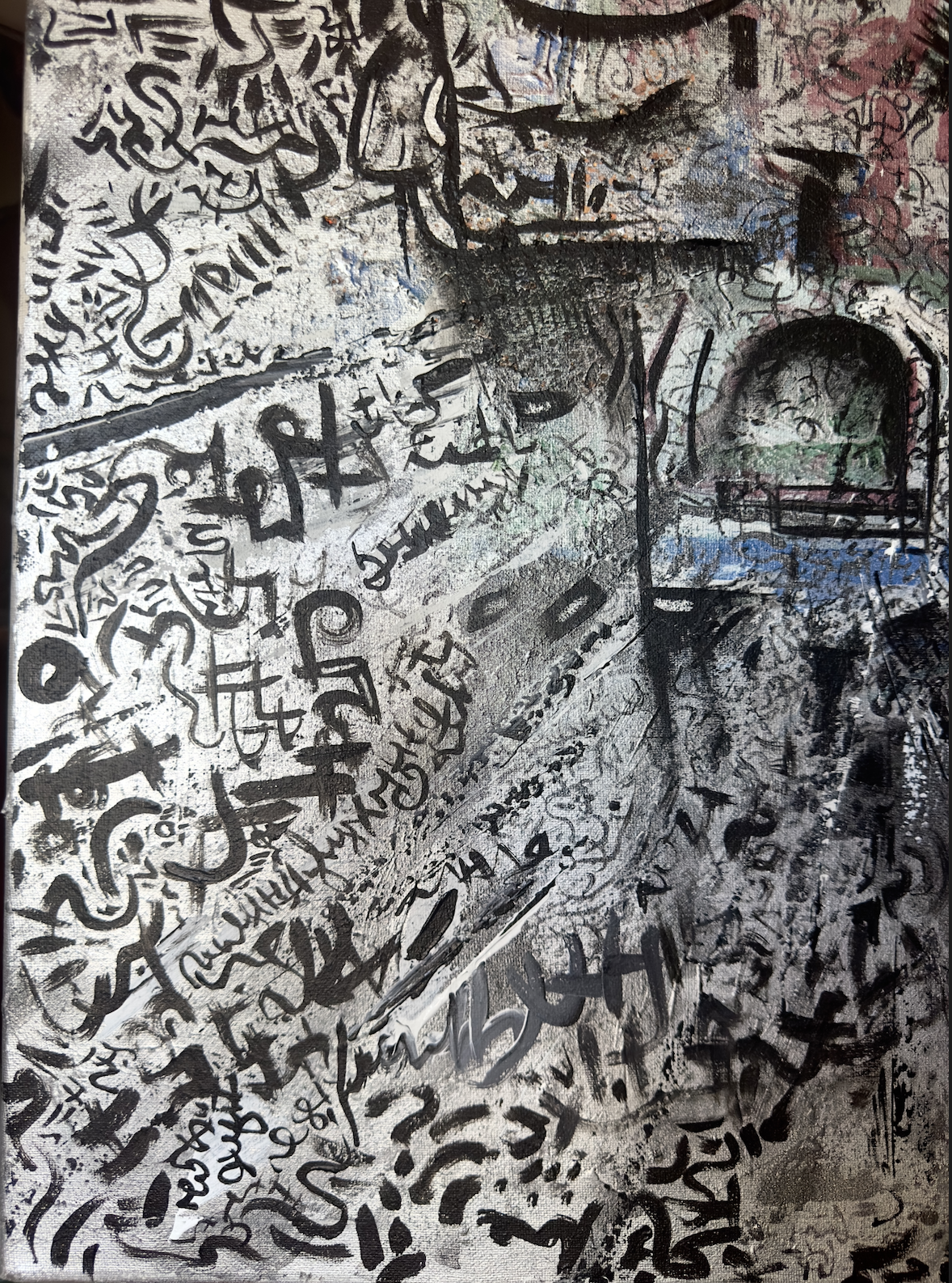 "Glyphcurrent" 24 x 30 Acrylic on Canvas