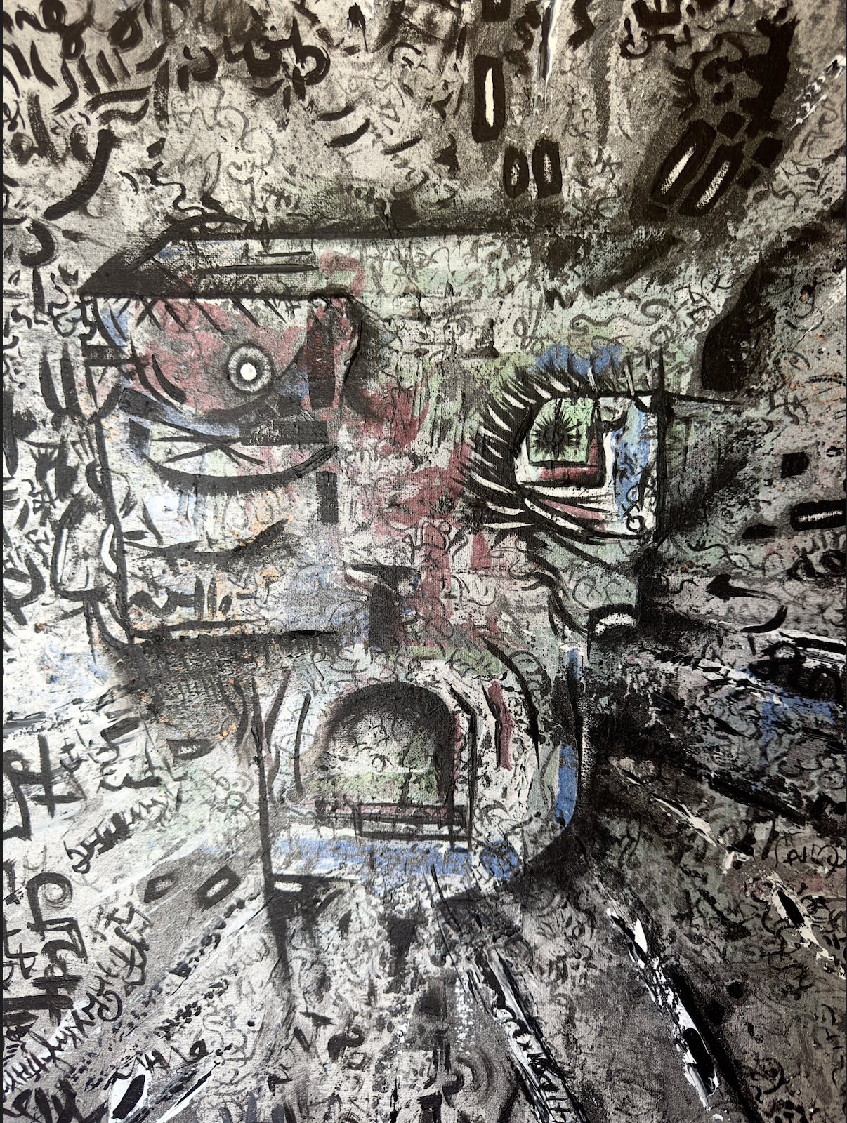 "Glyphcurrent" 24 x 30 Acrylic on Canvas