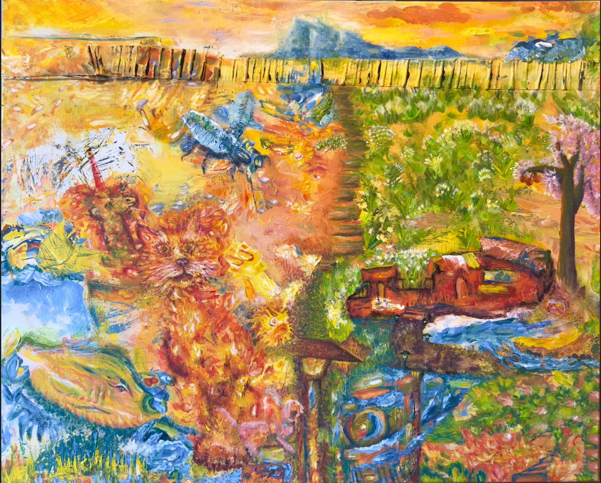 "Lucid's Garden" 30 x 24 Acrylic on Canvas