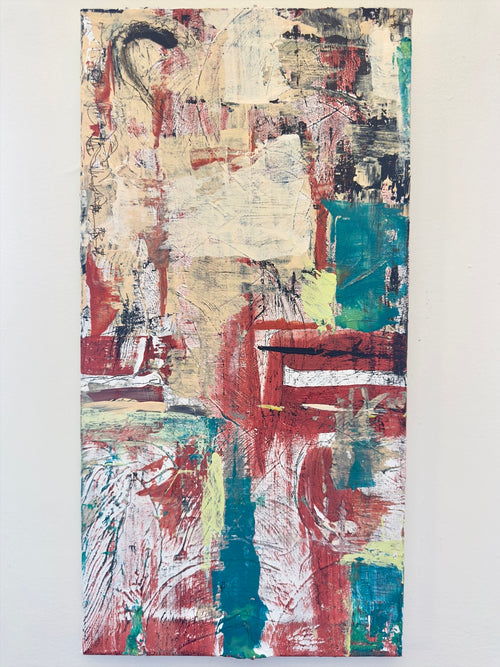 "Breakout, Transparency, Vulnerability" 10 x 19.75 Acrylic on Canvas