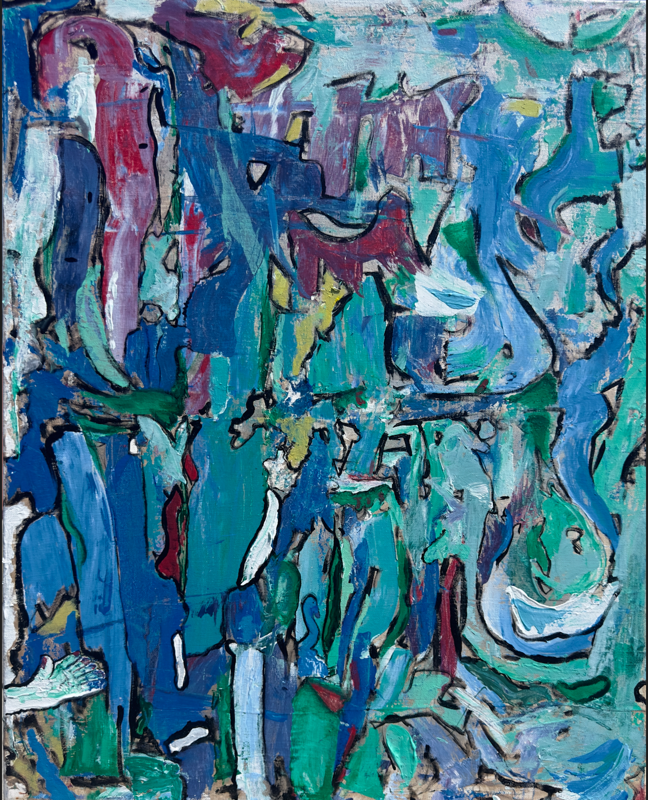 "Folks on Tour of the Imaginal Arena" 24 x 30 Acrylic on Canvas
