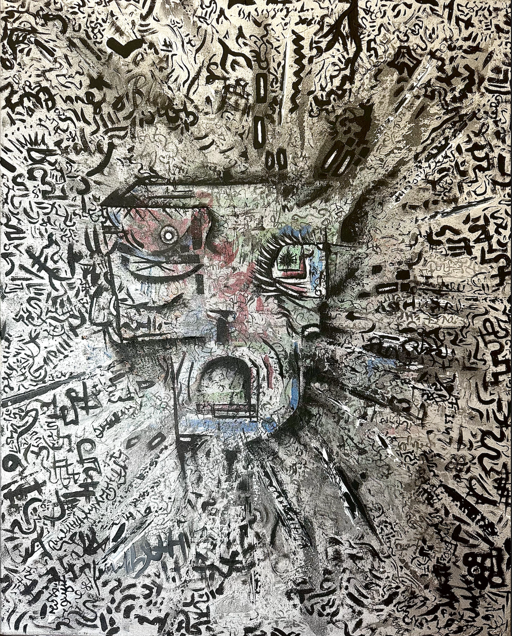 "Glyphcurrent" 24 x 30 Acrylic on Canvas