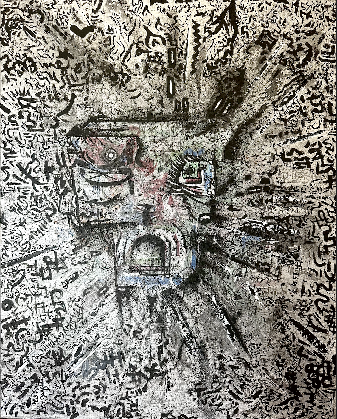 "Glyphcurrent" 24 x 30 Acrylic on Canvas