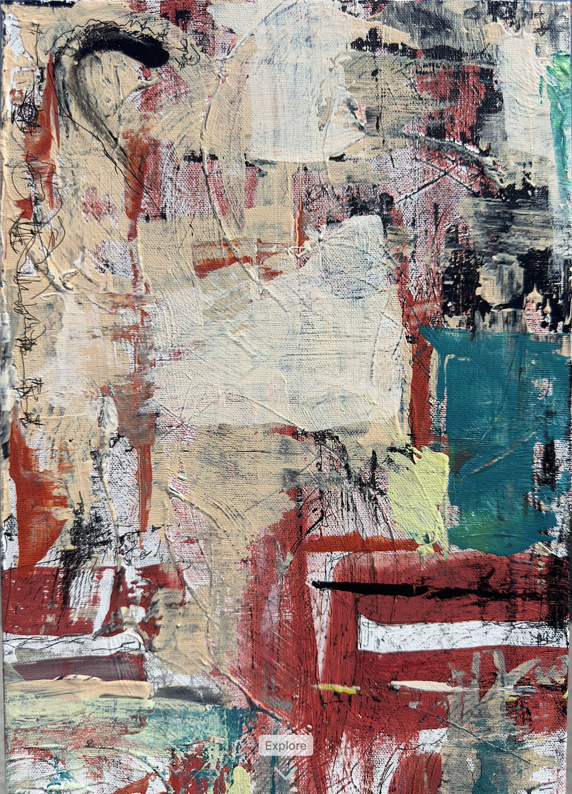 "Breakout, Transparency, Vulnerability" 10 x 19.75 Acrylic on Canvas