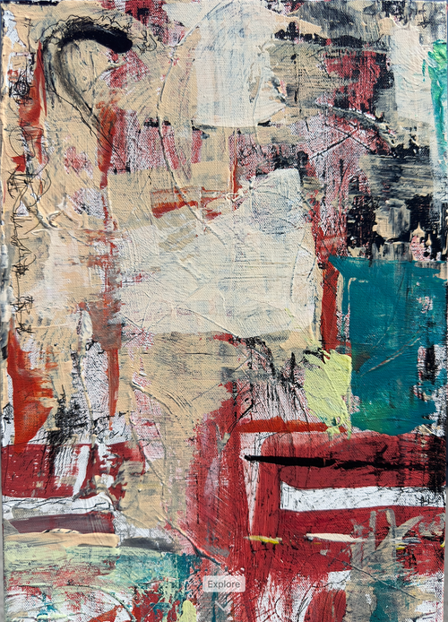 "Breakout, Transparency, Vulnerability" 10 x 19.75 Acrylic on Canvas