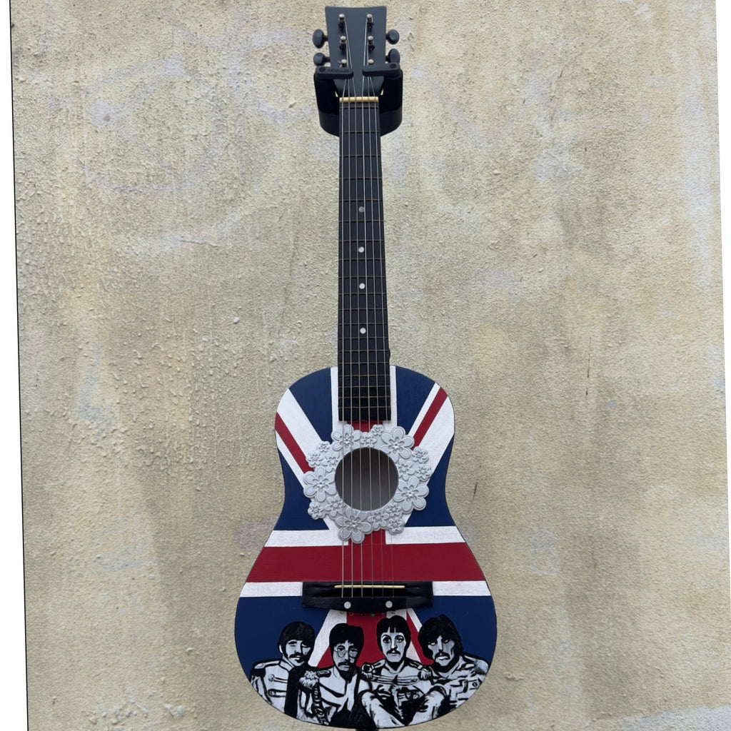 The Beatles Restored Hand-Painted Guitar