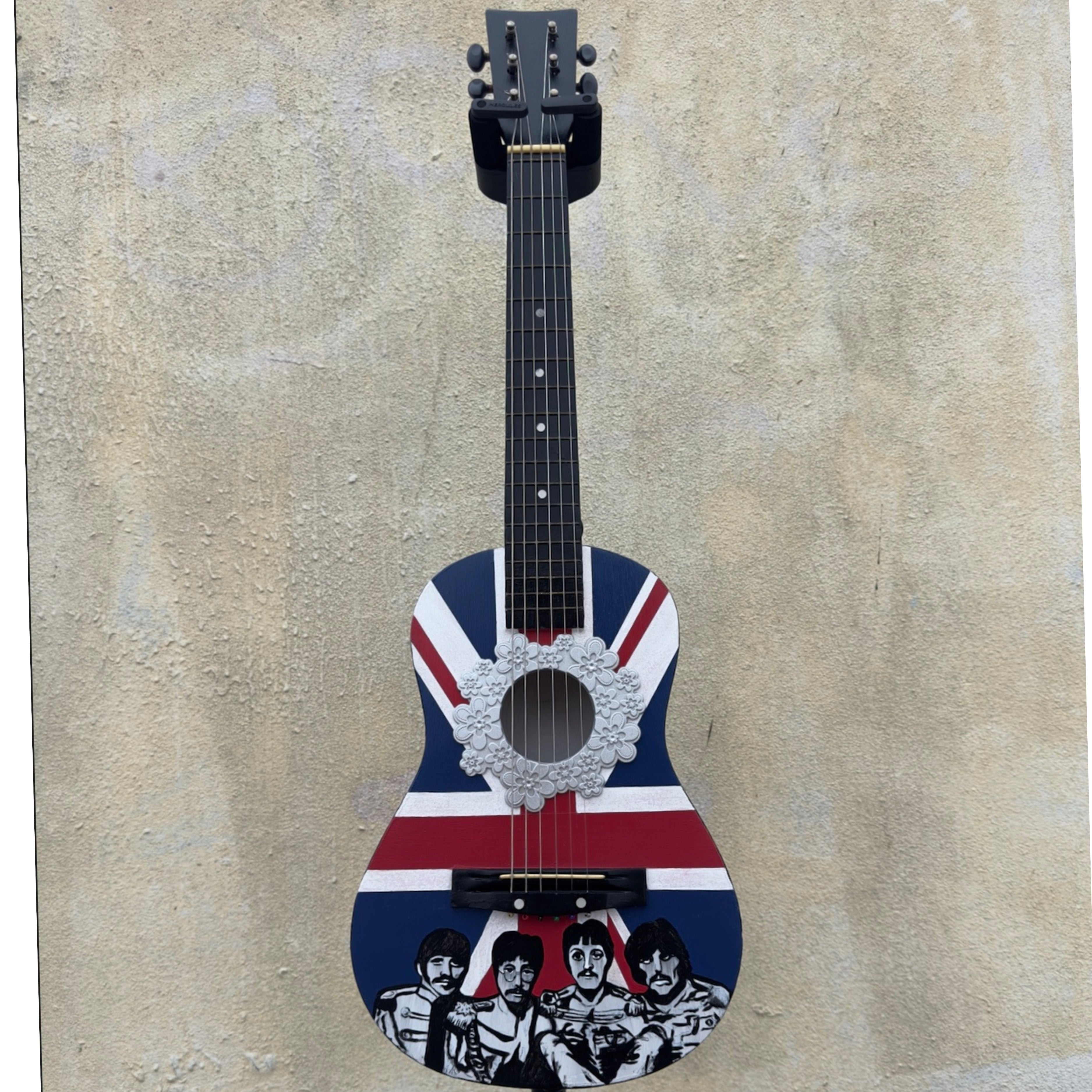 The Beatles Restored Hand-Painted Guitar